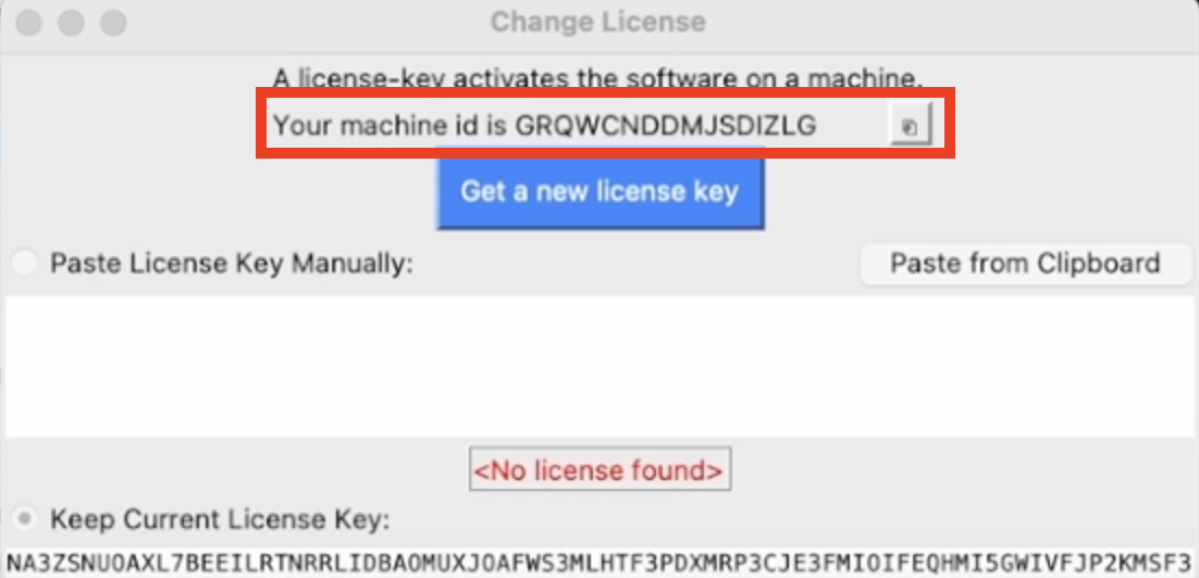 Scan license activation window